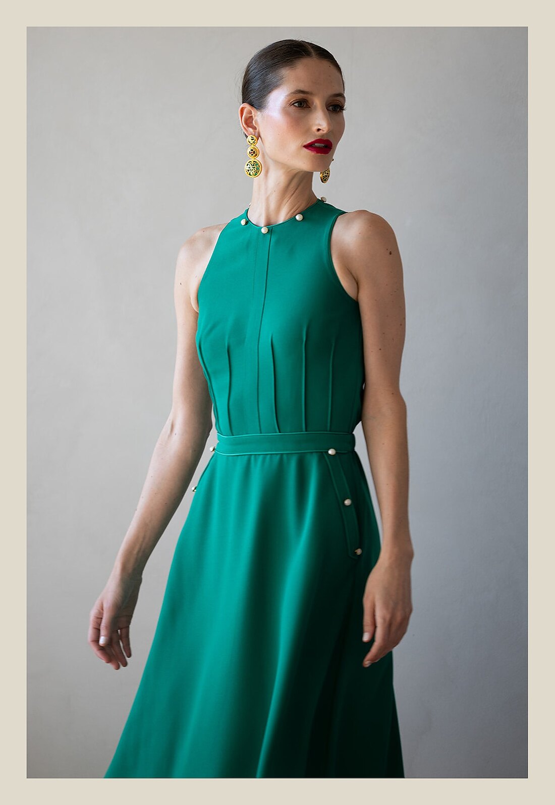 Amalia dress, close view, colour