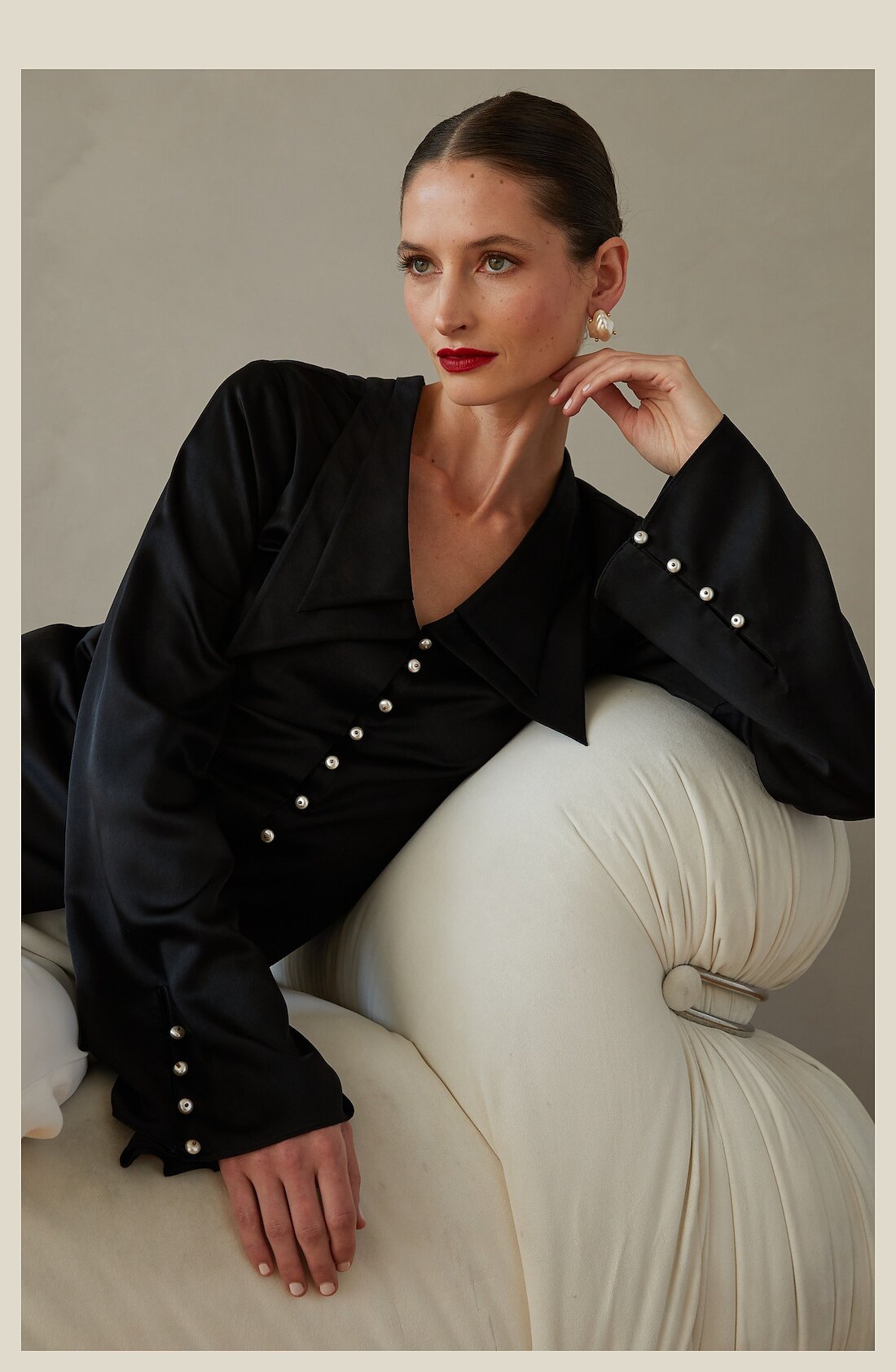 Sonita blouse, close view, colour
