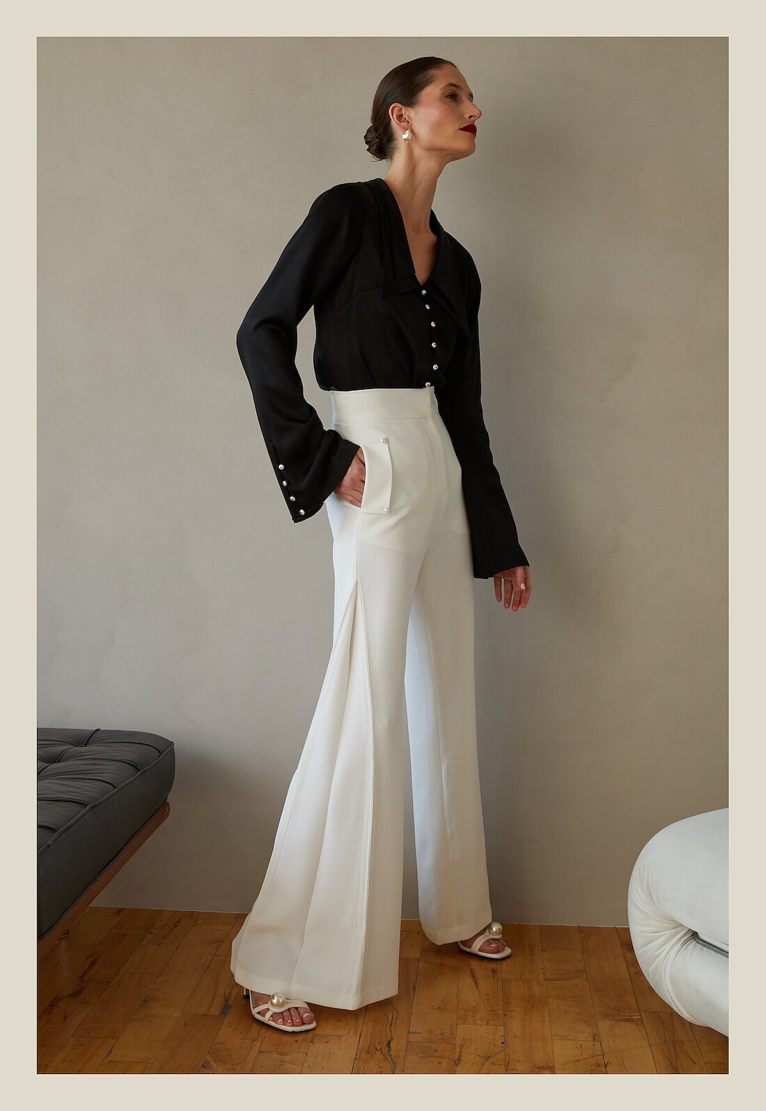 Sonita blouse, full silhouette, colour