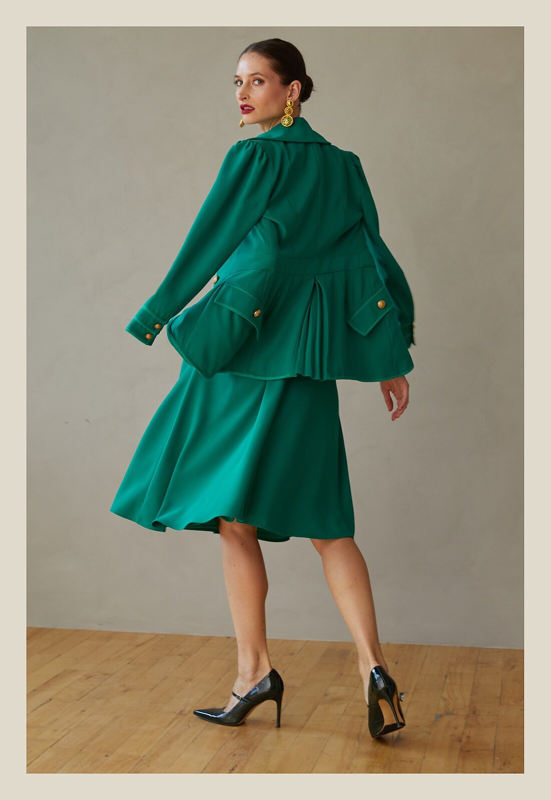 Waris jacket, full silhouette, colour